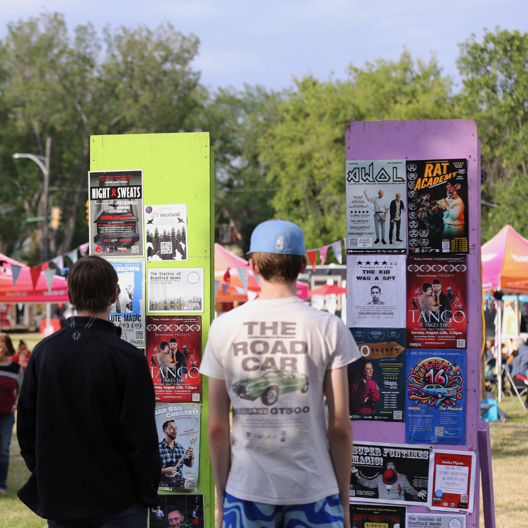 Fringe festival, people outside laughing, photo credit Tim Kip Imaging
